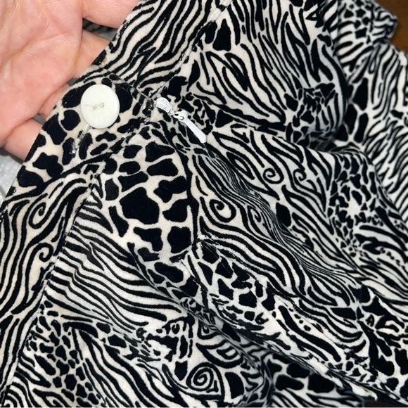 Vintage Lilly Pulitzer Velvet Animal print cigarette style pants Sz 10 - Picture 5 of 5